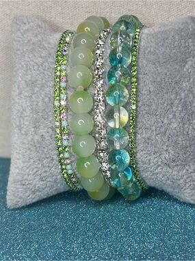 Green Bracelet Bundle 6 Pc Set